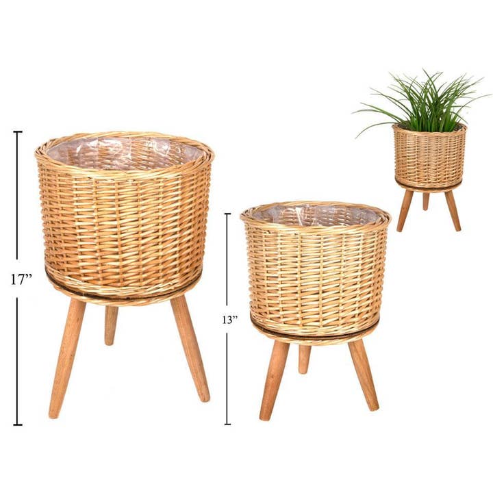 Truu Design - Wholesale Plant Pot - Beautiful decorative natural wicker plant pots, 2 sizes