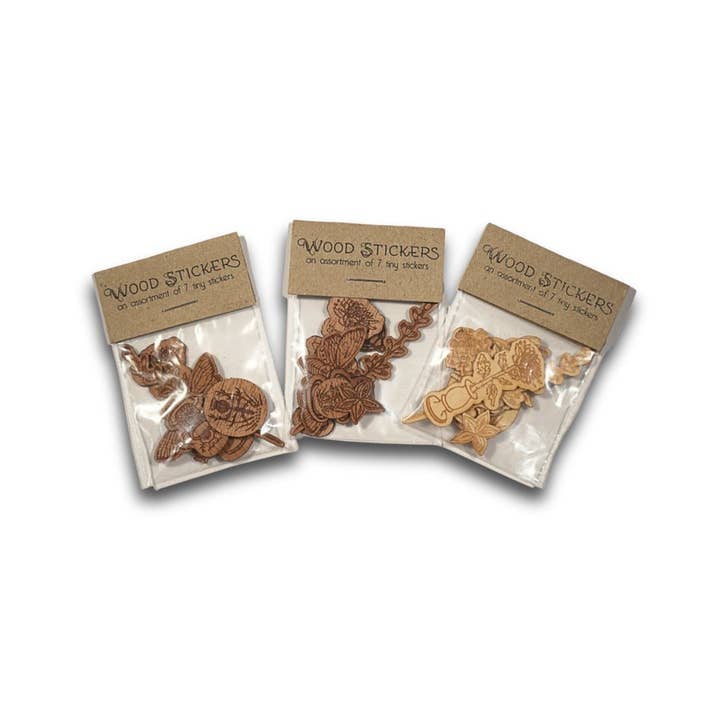 Mini Sticker Pack - Eco-Friendly Wooden Sticker Set
for wholesale by SayNoMore