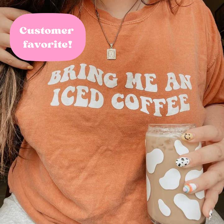 Tráeme una camiseta con café helado para venta al por mayor de Emily Paige Company