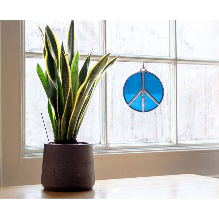 Samara Designs Studio - Wholesale Suncatcher - Glass Peace Sign Suncatcher27
