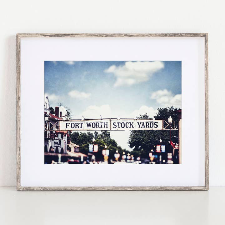 Lisa Russo Fine Art - Wholesale Art Print - Fort Worth Texas Stockyards Sign Art Print1