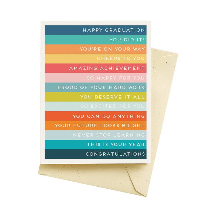 Seltzer Goods - Wholesale Graduation Card - Grad Stripes Graduation Cards0
