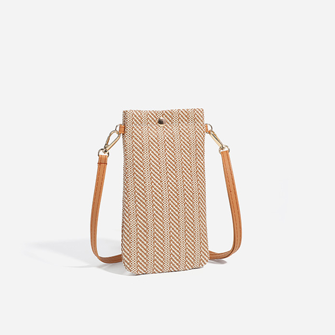 UNISHE - Wholesale Tote Bag - Women's - Woven Vertical Straw Crossbody Shoulder Bag ZK32256