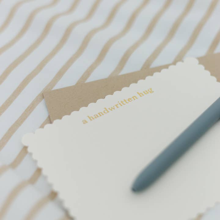 Studio Portmanteau - Wholesale Stationery/Notecard Set - Custom Text Letterpress Scalloped Flat Greeting Card1