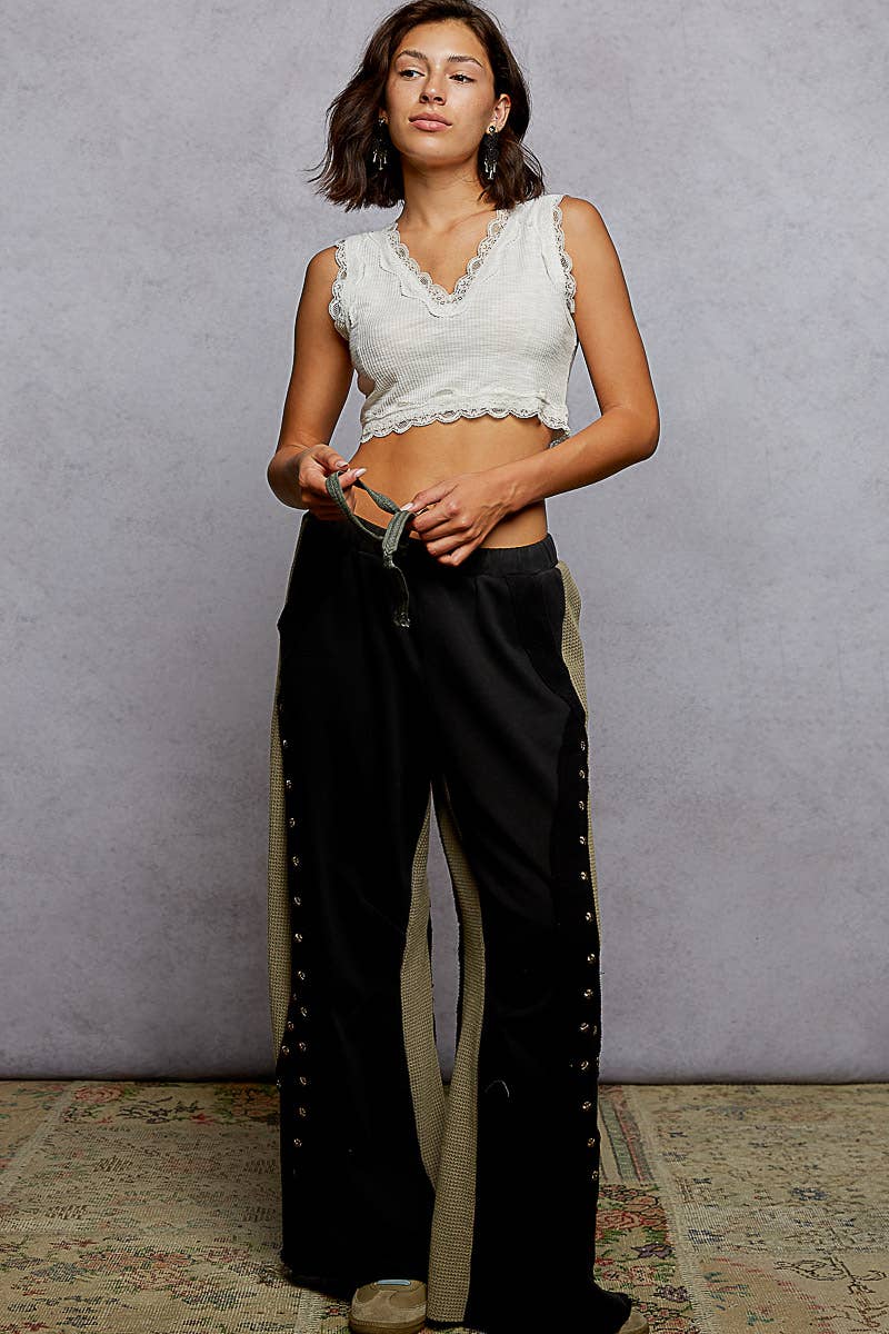 Pol Clothing - Wholesale Tank Top - Women's - Lace Trim Ribbed V Neck Summer Sleeveless Crop Top21