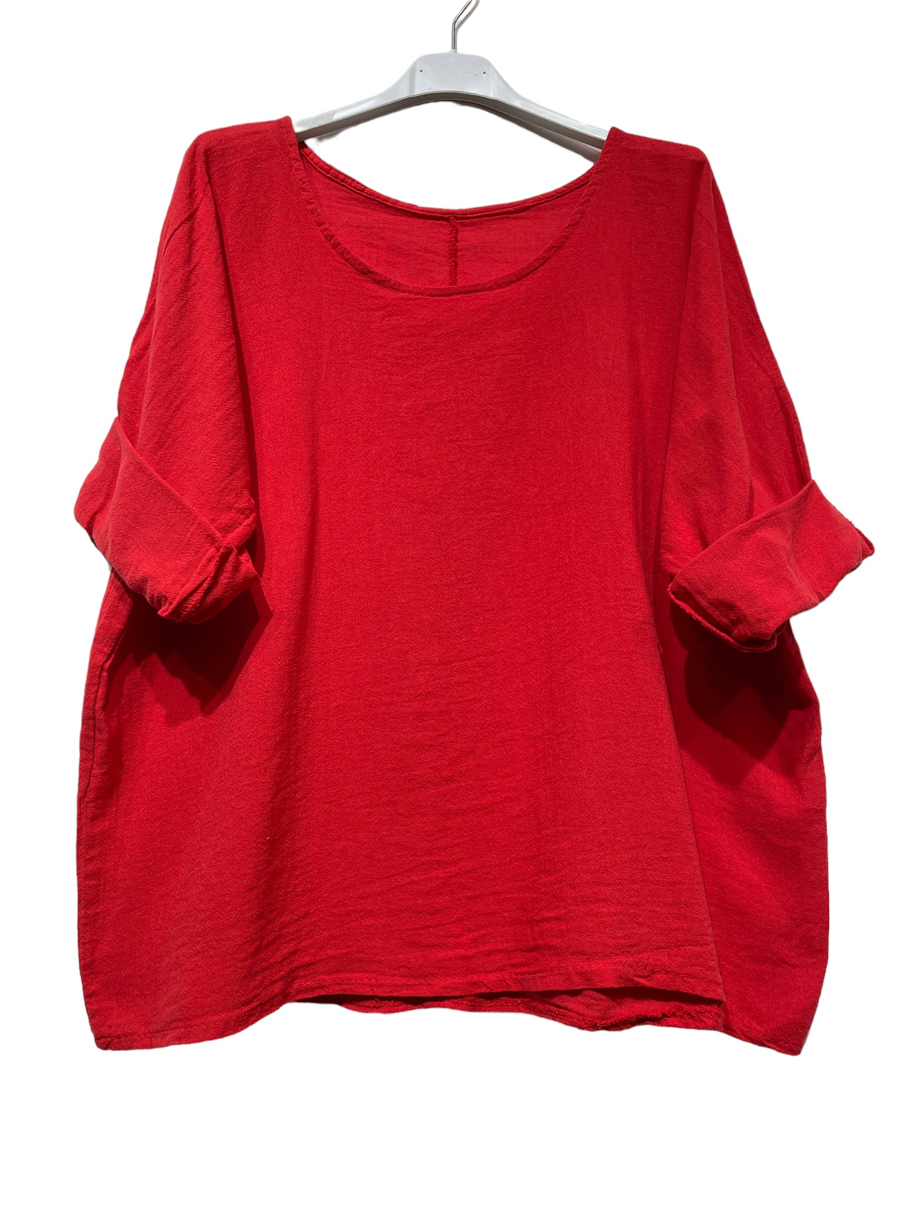 LINEN & COTTON HOUSE – Engroshandel T-shirt – til kvinder – Crop-top i bomuld og hør, bedst sælgende model 101174