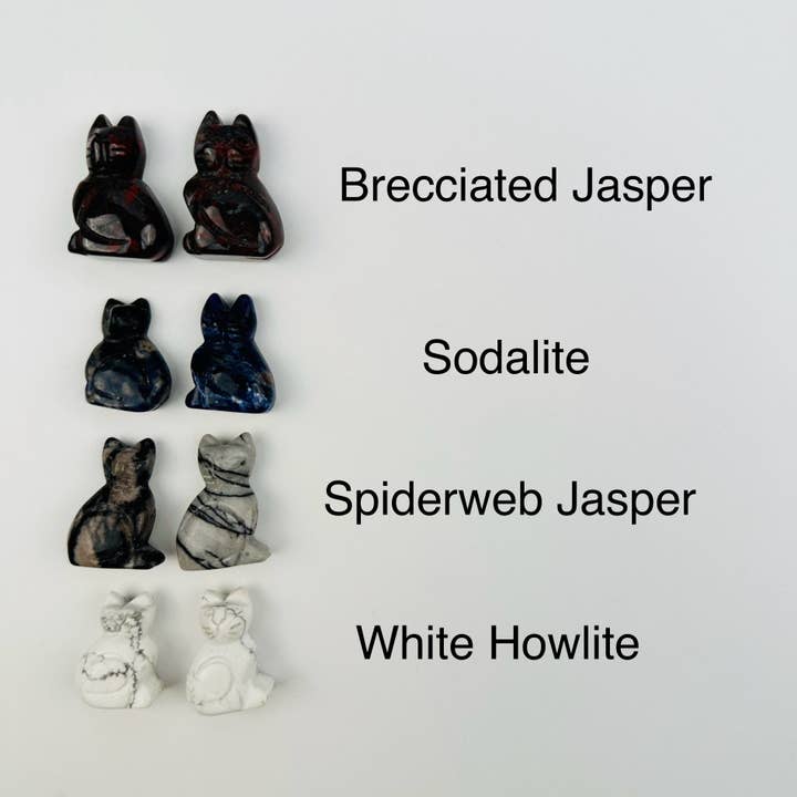 Rock Paradise - Wholesale Spiritual Stone/Crystal - Crystal Gemstone Carved Sitting Cat