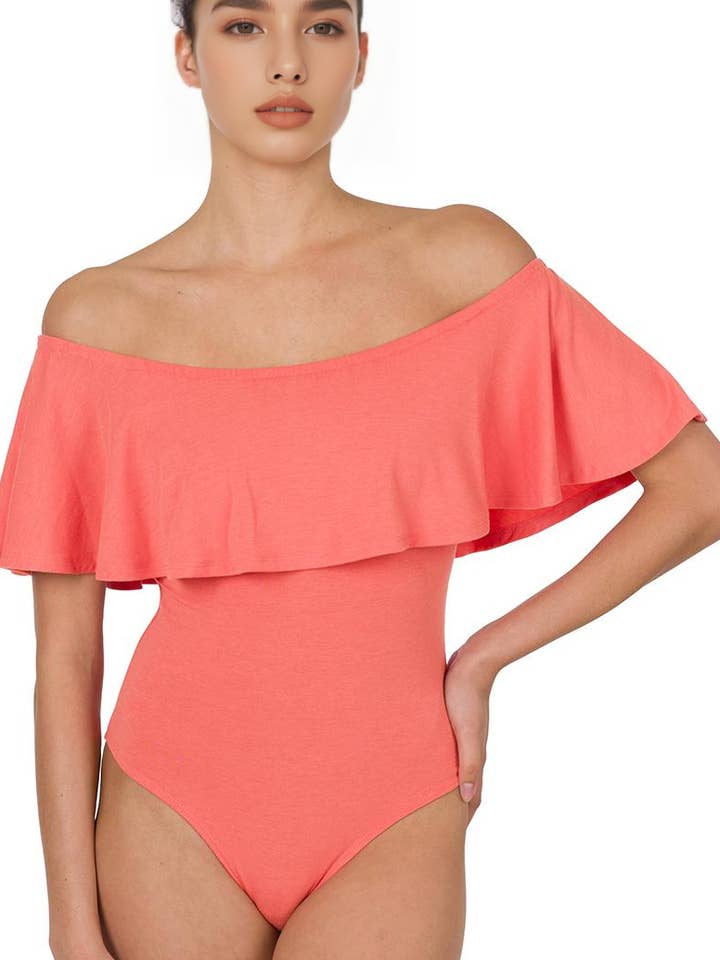 .1007 Gerimpelde laag bodysuit met drukknoopjes SI-22619 voor wholesale door 42POPS