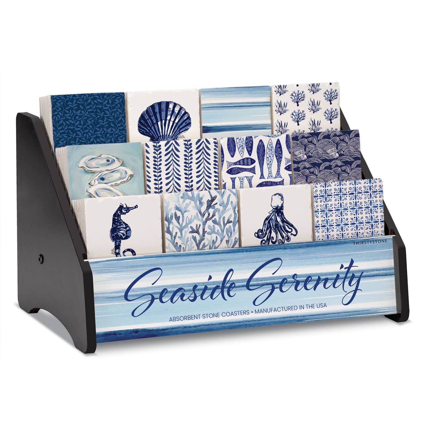 CounterArt/Highland Home/Thirstystone - Vendita all'ingrosso Espositore per rivenditori - Espositore singolo preconfezionato "Seaside Serenity"0