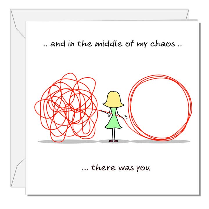 Swizzoo Cards - Wholesale Friendship Card - Friendship Card Friend Support Appreciation Help Sadness Condolence Husband Wife Brother Sister In the Middle of the Chaos