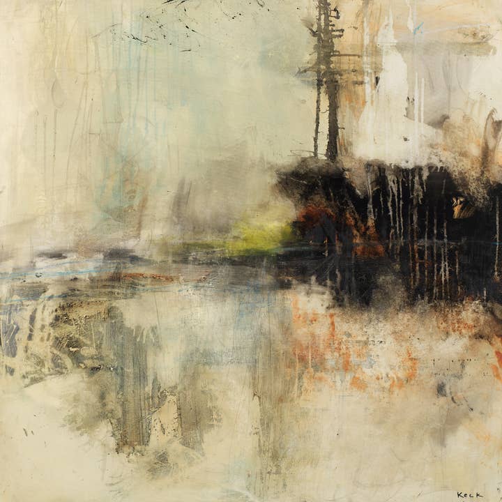 #030822 <br> Impression sur toile d'art abstrait <br> Titre : Jour de Rétribution pour la vente par Michel Keck LLC