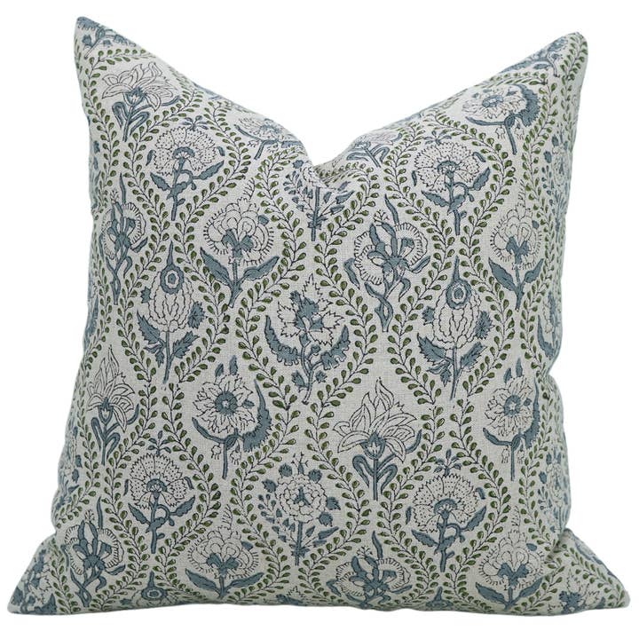 Block Print Boho Pure hørpudebetræk - Amarbel for engroshandel hos Fabdivine