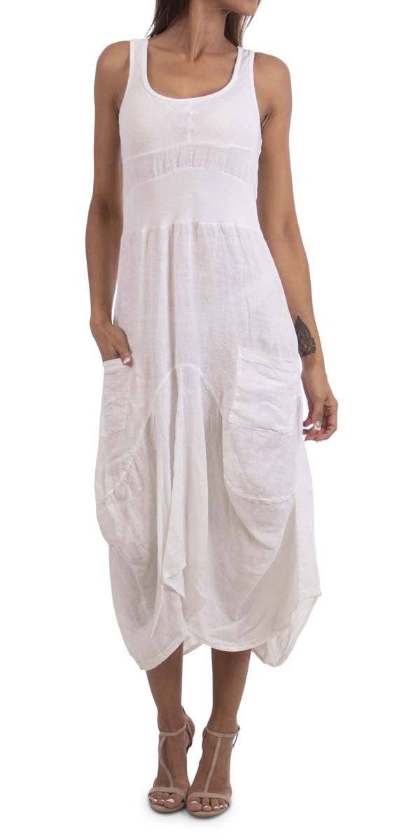 Gigi Moda - Wholesale Dress - Women's - Linen Sleeveless Dress16