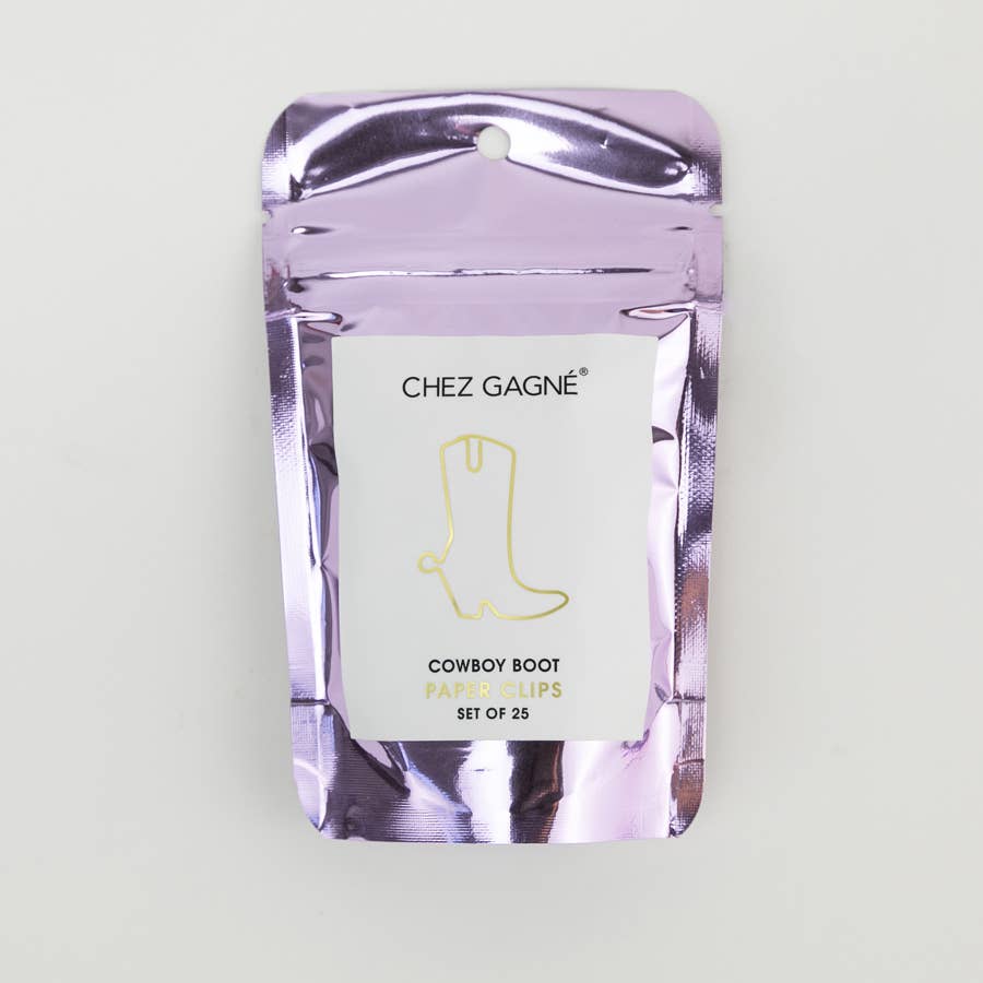 Chez Gagné - Wholesale Paperclip - Cowboy Boot - Unique Gold Plated Paper Clips - Pack of 25 11