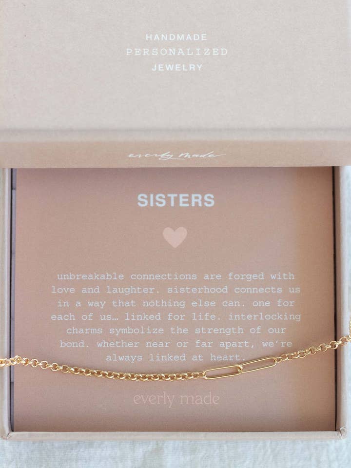 Pulseira vinculada • Irmãs por atacado de Everly Made