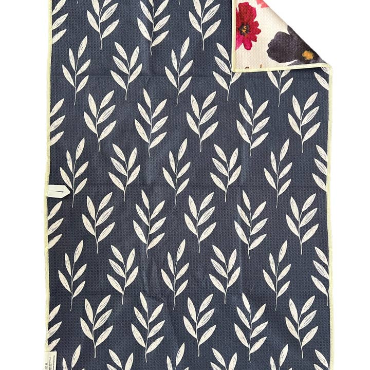 Cream Navy Ester: Reversible Hand Towel for wholesale on Faire2