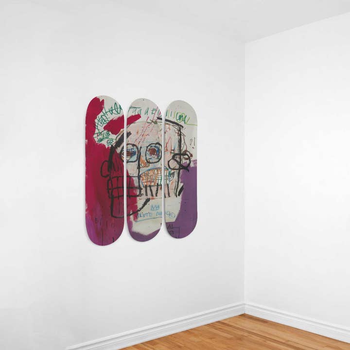 SkateboardArtsy - Wholesale Art Print - Jean-Michel Basquiat, 'Bluto Nero' | Skateboard Deck Wall Art, Wall Hanged Room Decoration, Maple Wood, Accent Gift for Home, Aesthetic Wall Art1