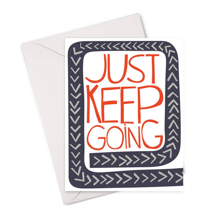 Keep Going Card for wholesale by Mostly Cloudy Paper Co.