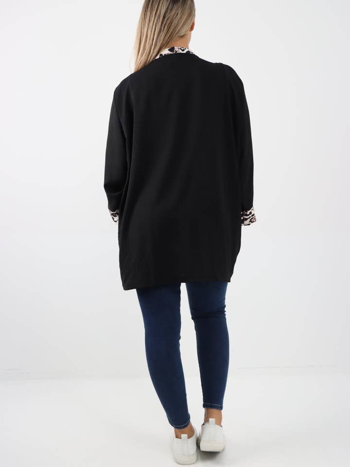 Miss Bold – Engroshandel Jakke - Dame – Italiensk 3/4 ærmet trykt panel åben frontjakke15