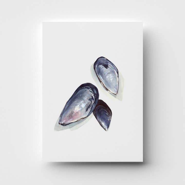 California Mussels Limited Edition Print for wholesale by Kelly Clause Art