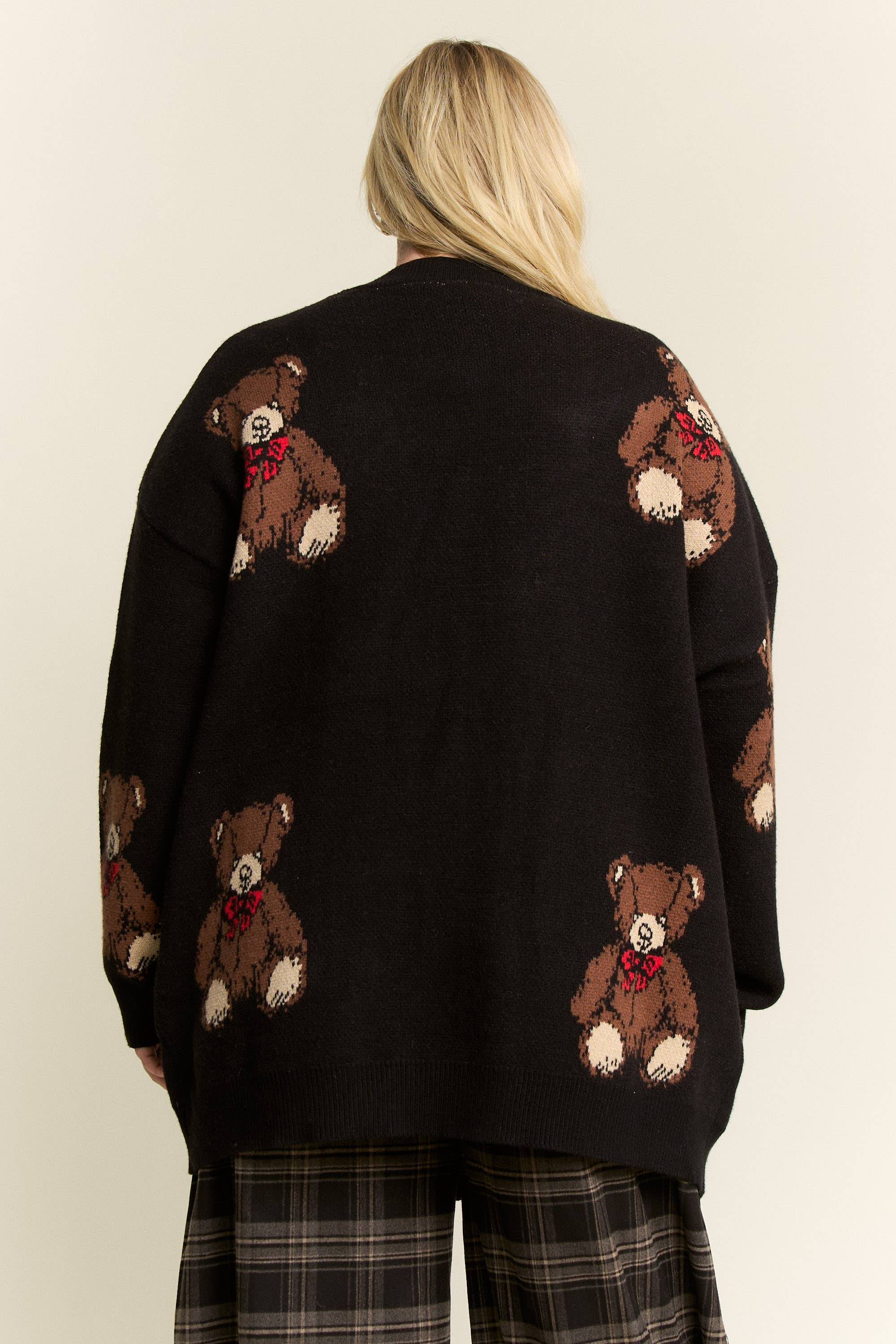 JADE BY JANE PLUS - Wholesale Cardigan - Women's - Beary Adorable Cardigan (Plus size)7