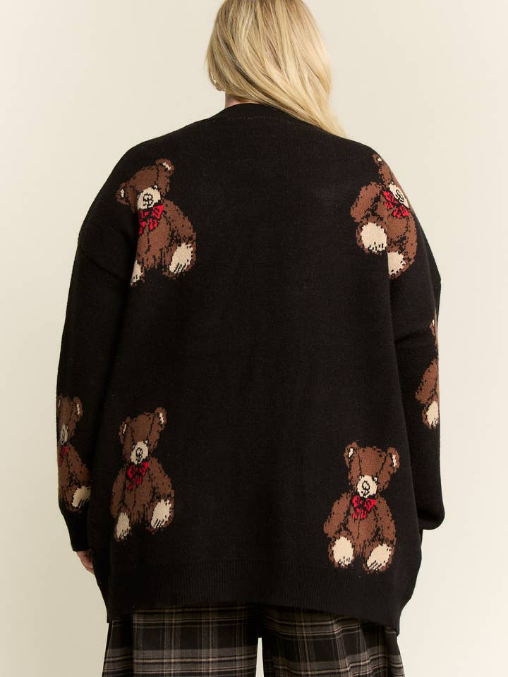 JADE BY JANE PLUS - Wholesale Cardigan - Women's - Beary Adorable Cardigan (Plus size)7