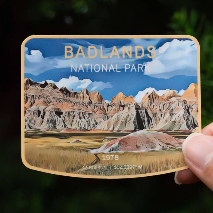 Badlands National Park Sticker for wholesale by Little Comfy Goods
