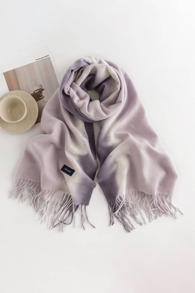 UNISHE - Wholesale Scarf - Women's - Gradient Color Fringe Scarf MOQ 3pcs ZK2145