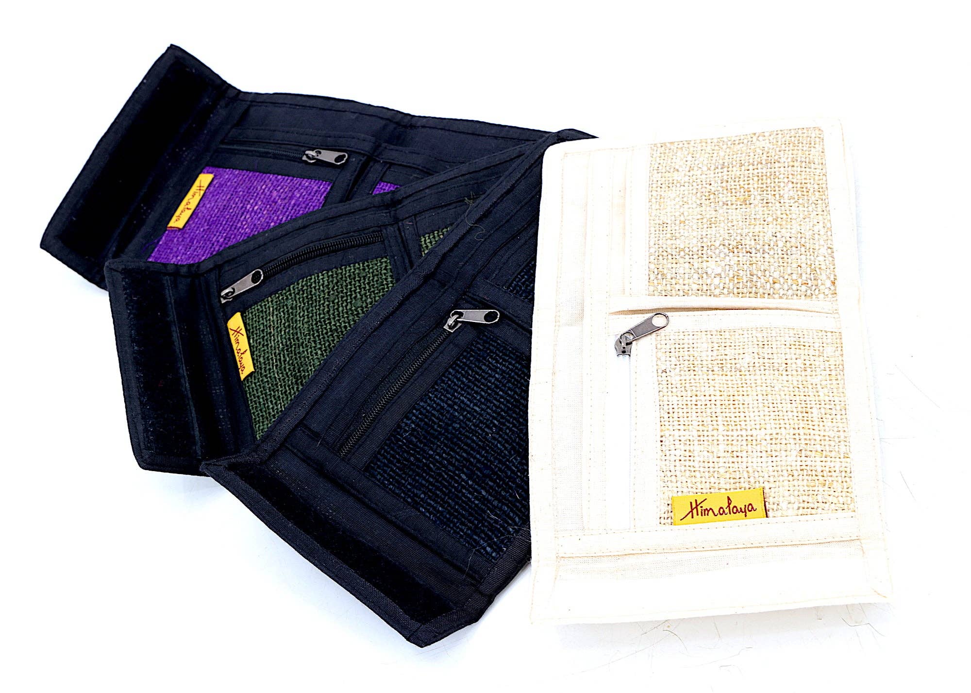 Himalaya Handmade - Wholesale Wallet - Unisex - 100% Hemp Multi Mushroom Embroidered Tri-Fold Wallet4