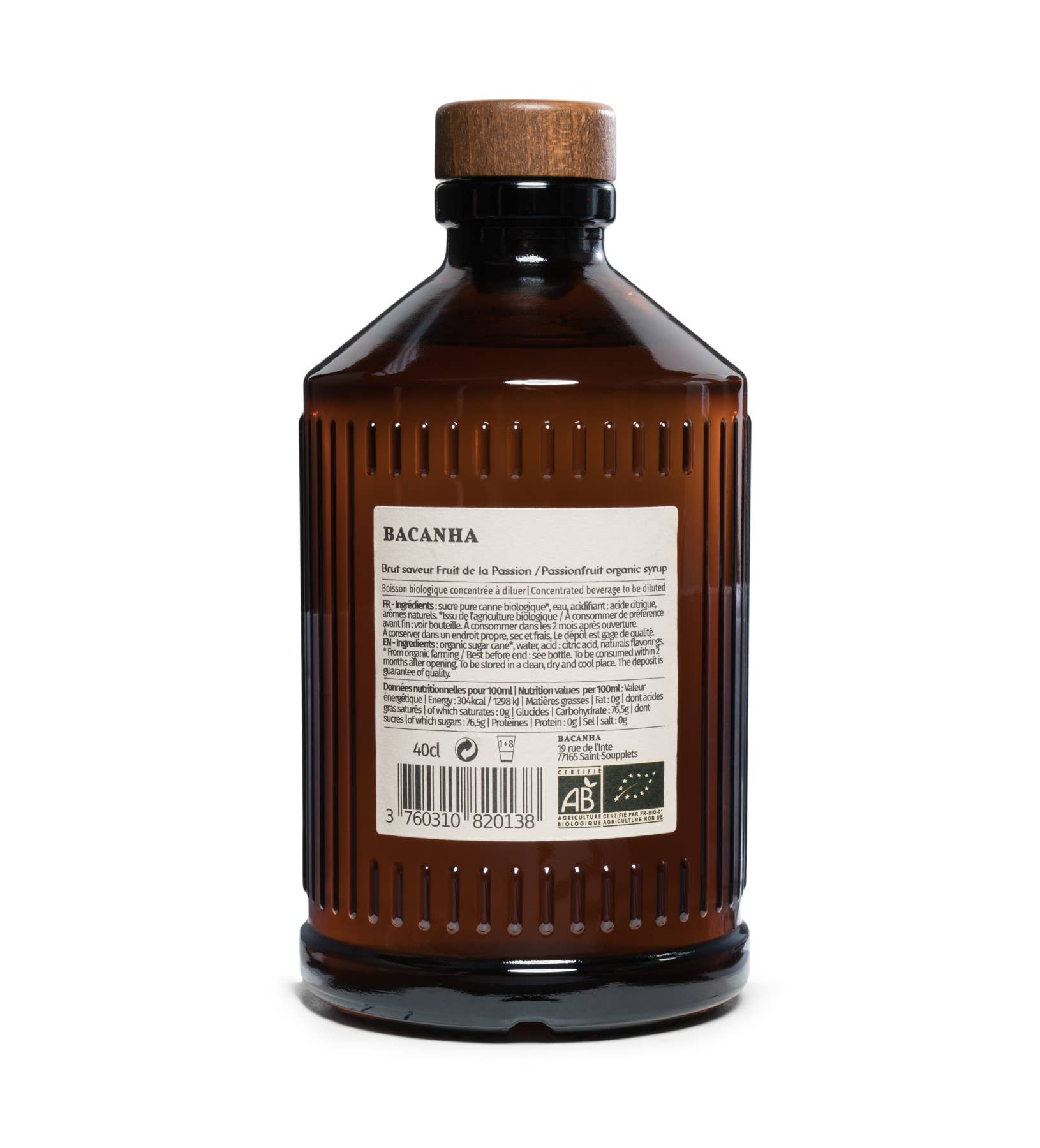 Eastern Shore Products - Vente Sirops aromatisés - Bacanha - Sirop de Fruit de la Passion Bio - 400ml / 13,52oz1
