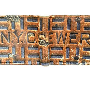 Sewer - Men's Leather Wallet, New York, NY for wholesale by Vernakular Photo Designs