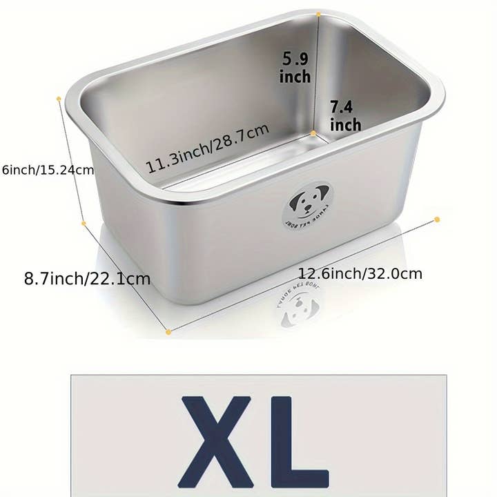 DIYSTORE – wholesale Pet bowl – Cat/dog – Stainless Steel Dog Bowls for Large Dogs, High Capacity Metal Dog Food Bowls, Ideal Food and Water Bowls for Large, X-Large, and Huge Dog4