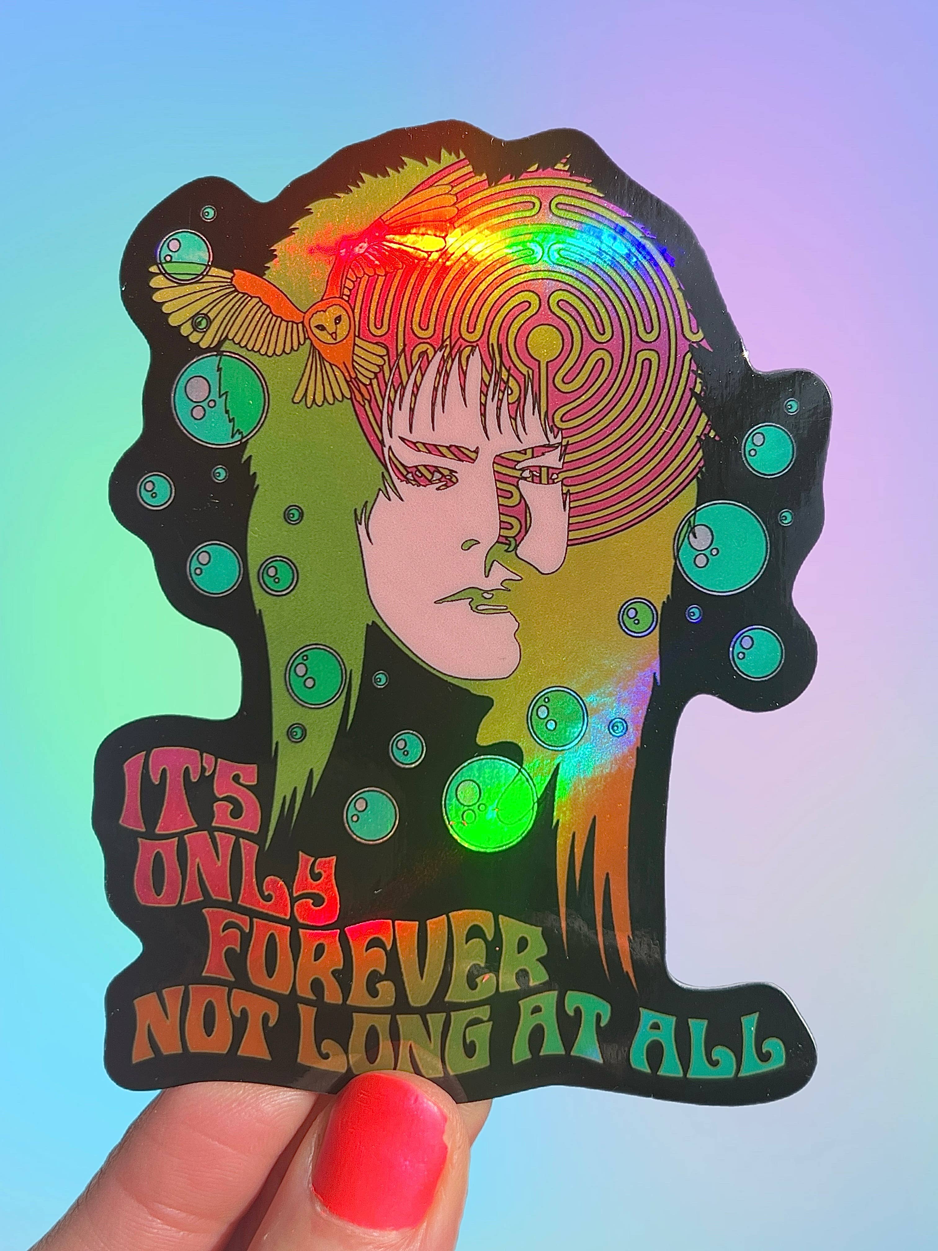 Astral Weekend - Wholesale Sticker - Labyrinth David Bowie Hologram STICKER 3 Inch4