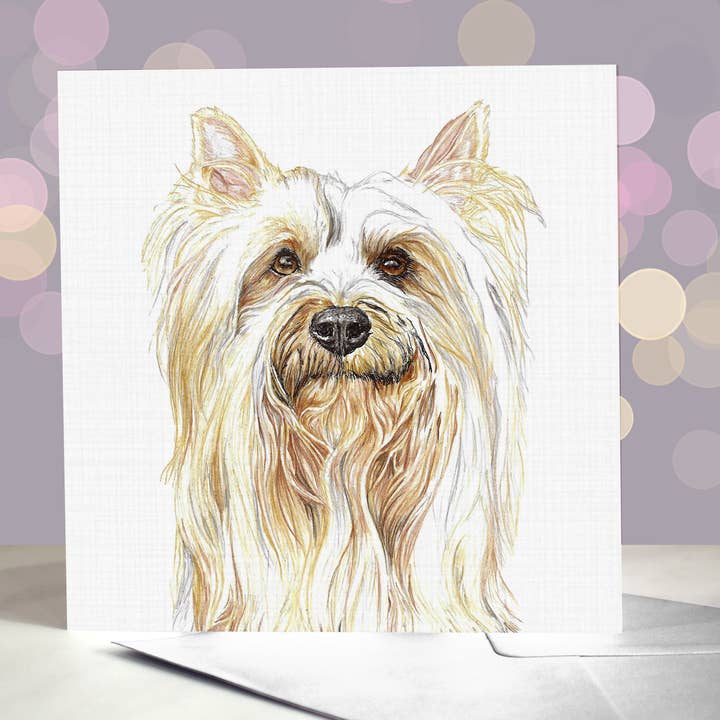 Australian Silky Terrier Most Pupular Greetings Card for wholesale by Amber Marie Studio
