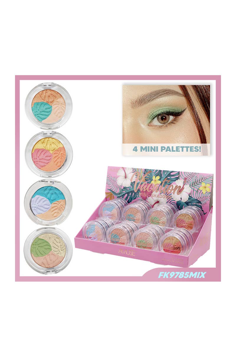PINEAPPLE Beauty - Wholesale Eyeshadow Palette - AMUSE FK9785MIX Vacation Mini Shadows - 24 pcs