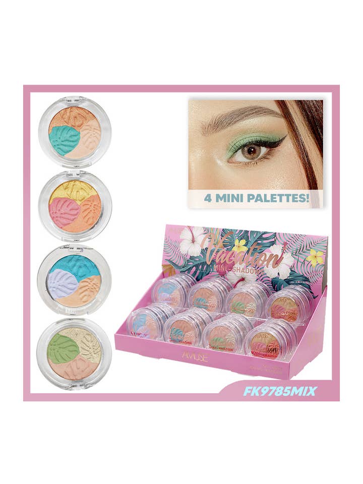 AMUSE FK9785MIX Urlaub Mini Lidschatten - 24 Stk. für den Großhandel von PINEAPPLE Beauty