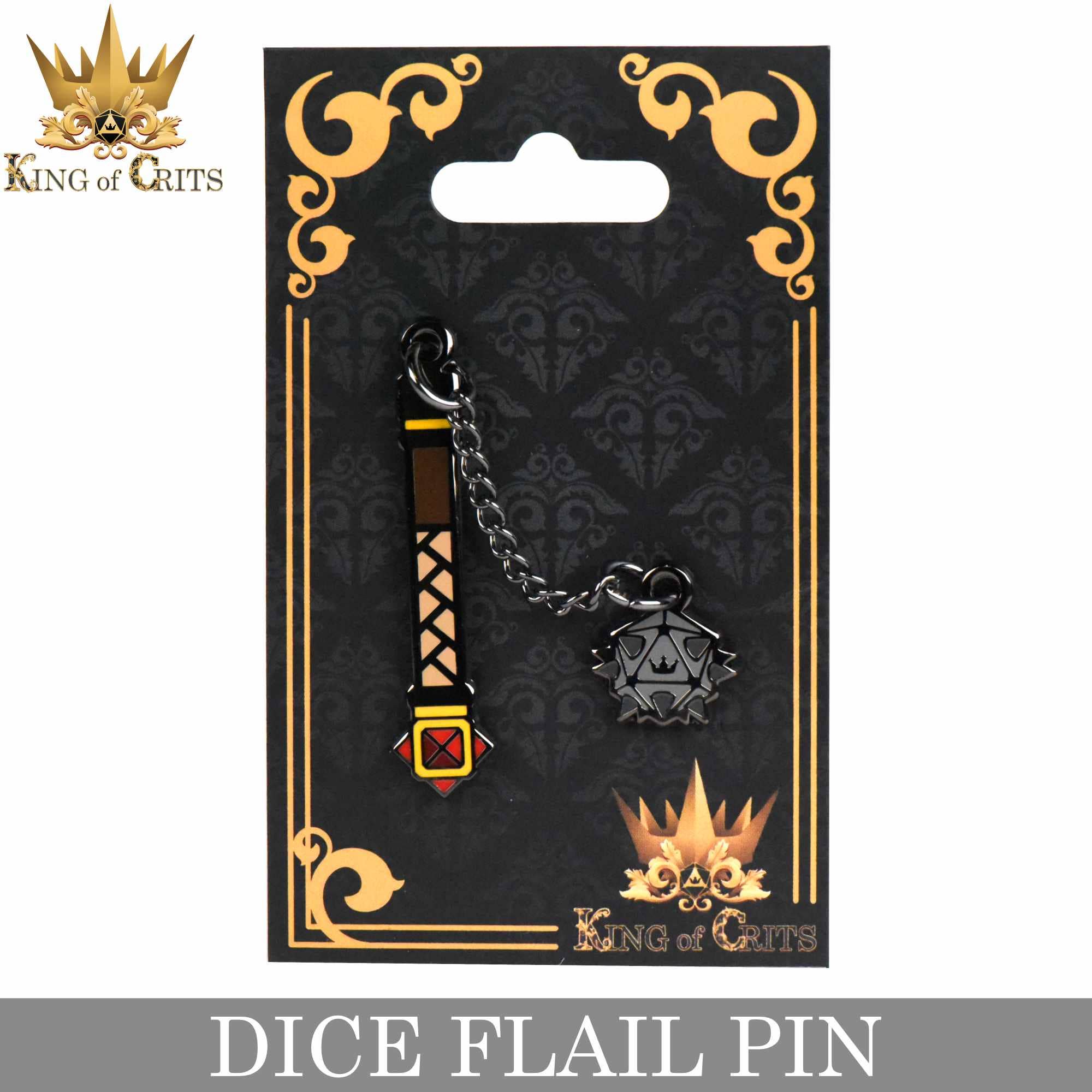 DNDDICE.COM - Wholesale Lapel Pin/Button - Dice Flail (Enamel Pin)1
