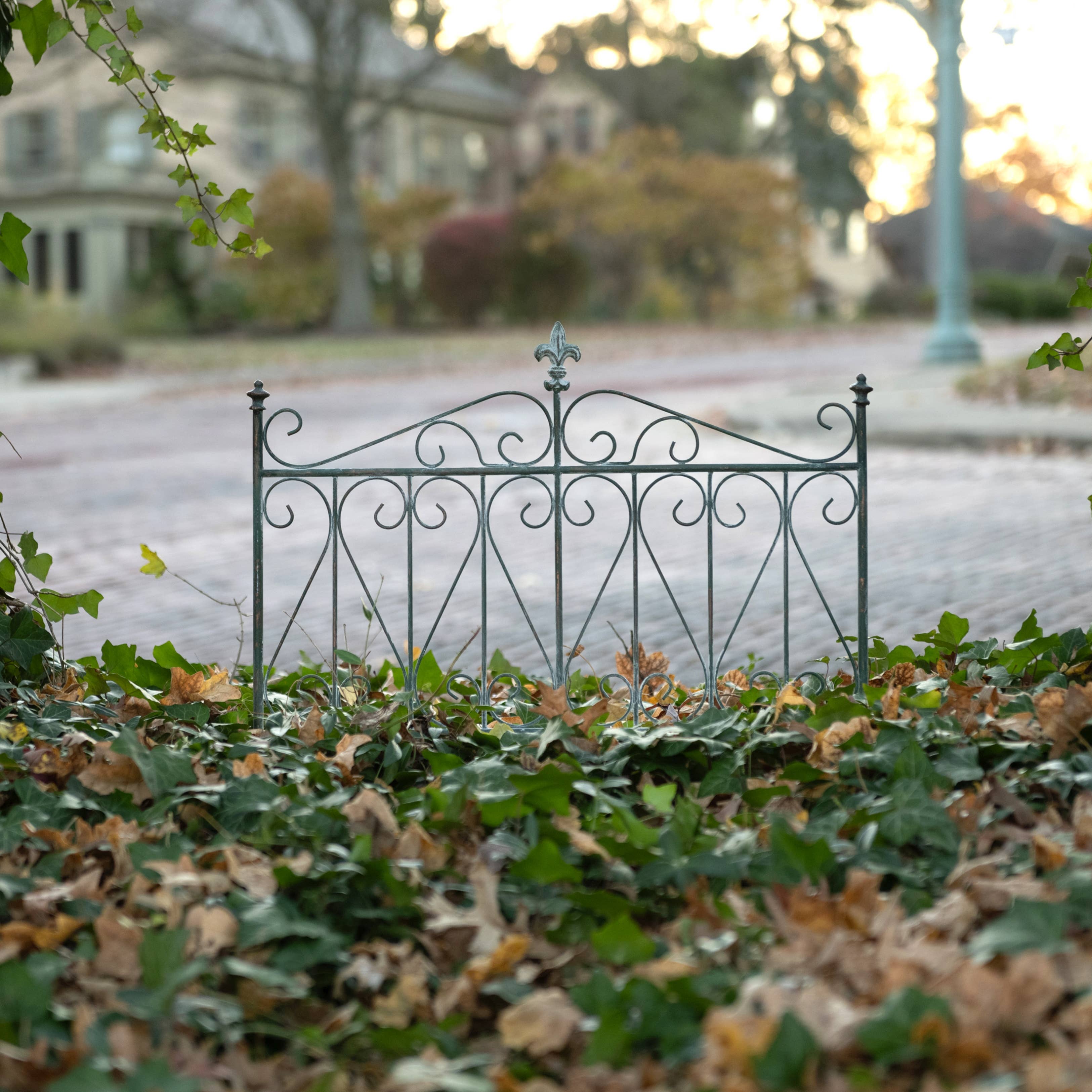 Ragon House - Wholesale Outdoor Ornament/Decor - 25.5" AGED GREEN GARDEN GATE