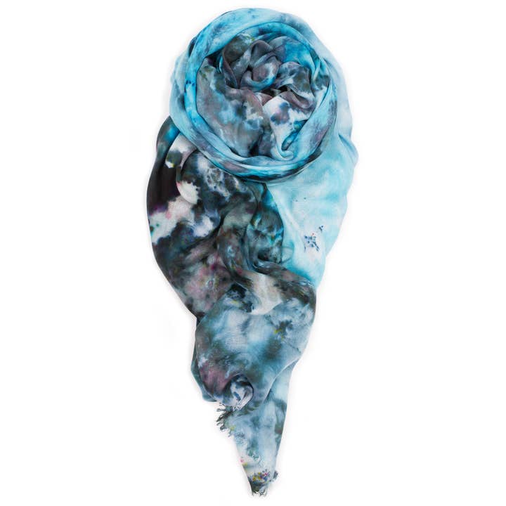 Bufanda Gouache - Turquesa para venta al por mayor de fig & bella