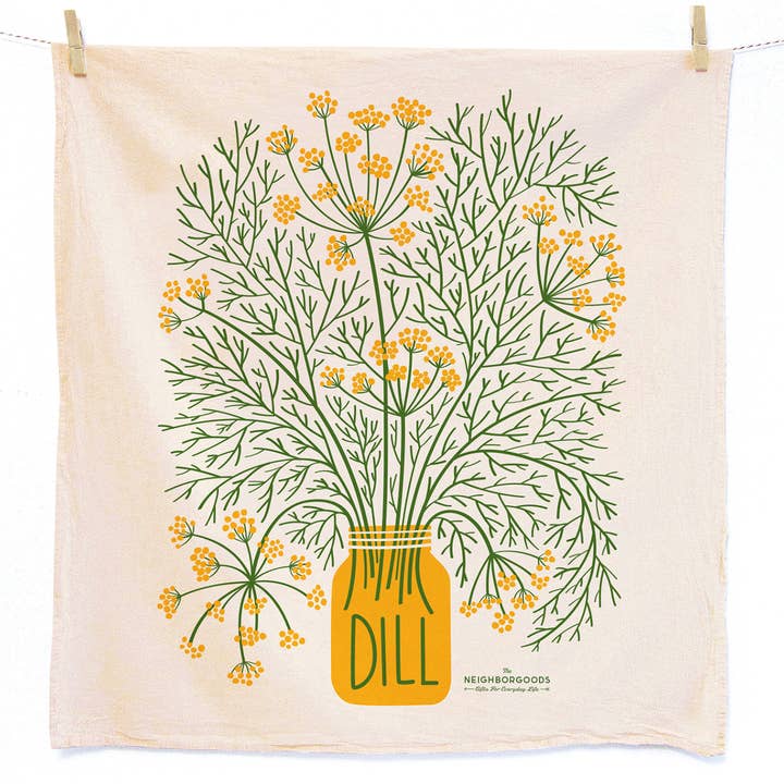The Neighborgoods - Wholesale Tea Towel - Dill - Tea Towel + Sponge Cloth Set