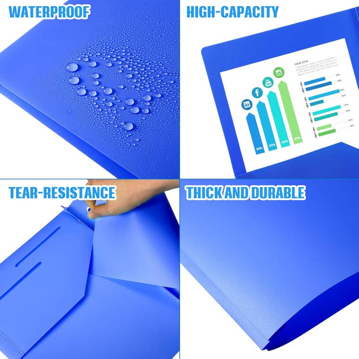 Crover - Wholesale Folders - Plastic File Folders with Pockets & Prongs7