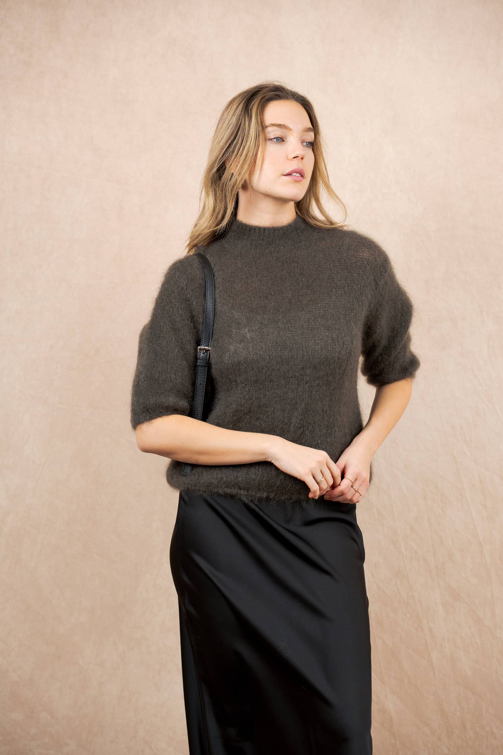 NAÏS PARIS - Wholesale Knit Sweater - Women's - Round neck short sleeve sweater in 80% kid mohair10