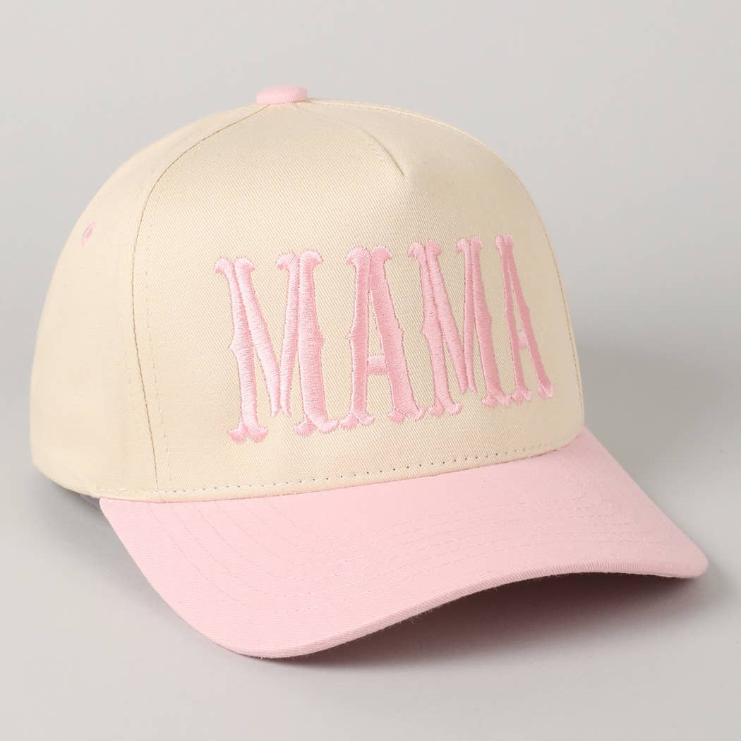 Fashion City - Wholesale Baseball Cap - Women's - MAMA Typographic Design Embroidery Baseball Cap17