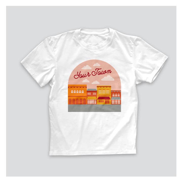 Gepersonaliseerd City T-shirt voor peuters - uitzicht op de kleine stad voor wholesale door Rock Scissor Paper