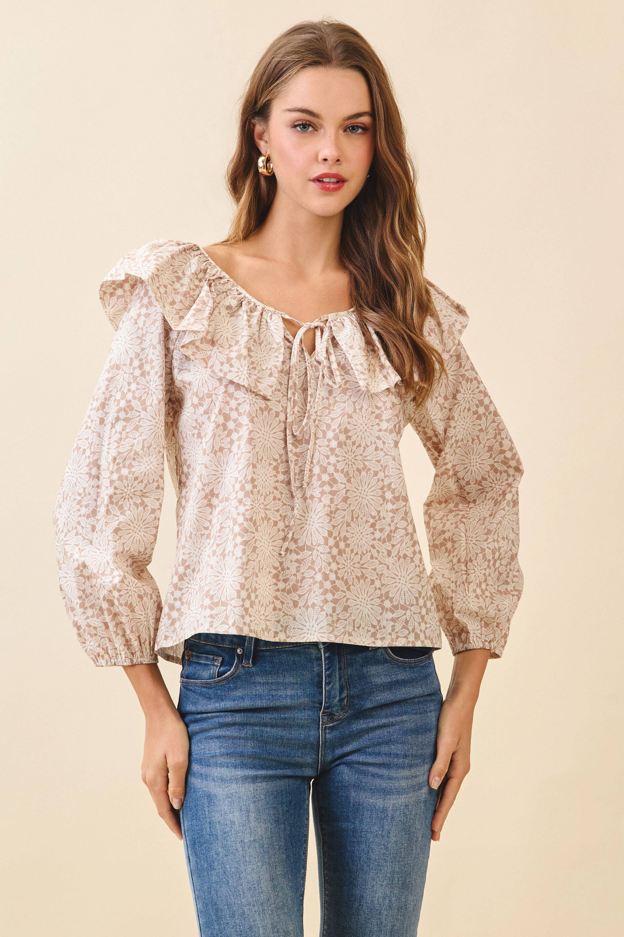 TCEC - Wholesale Blouse - Women's - CT8907S-Long Sleeve Floral Printed Top7