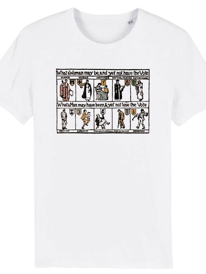 O que uma mulher pode ser e ainda assim não ter o voto, 1912 - T-shirt orgânica por atacado de Flashback Shop