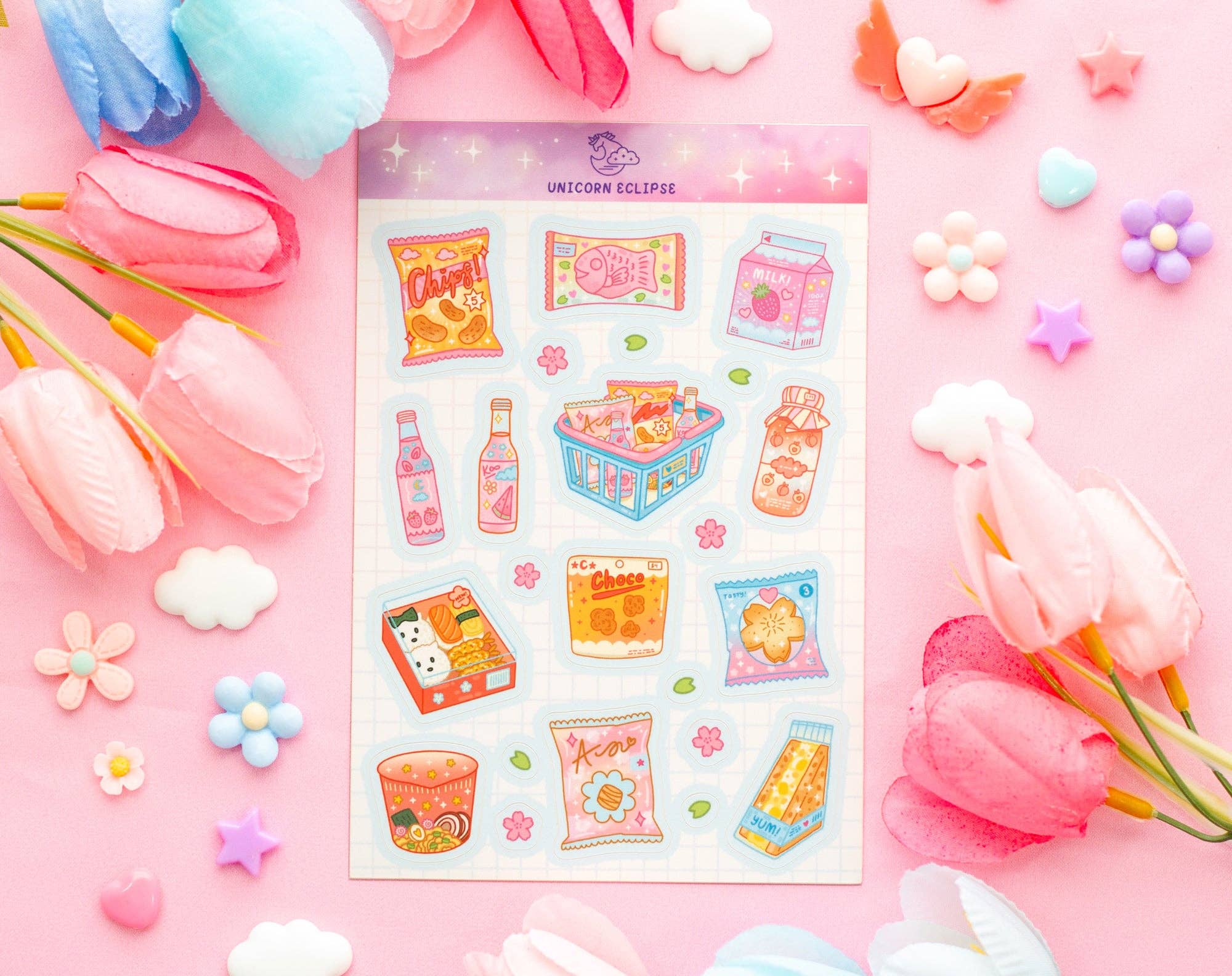 Unicorn Eclipse – wholesale Sticker – Mini Mart Sticker Sheet