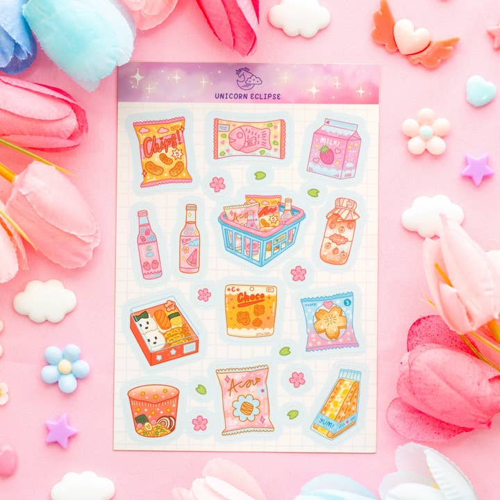 Unicorn Eclipse - Wholesale Sticker - Mini Mart Sticker Sheet