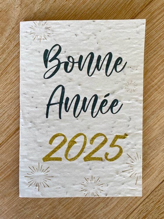 Växtkort - Gott nytt år 2025 för wholesale av Des Mots Qui Fleurissent