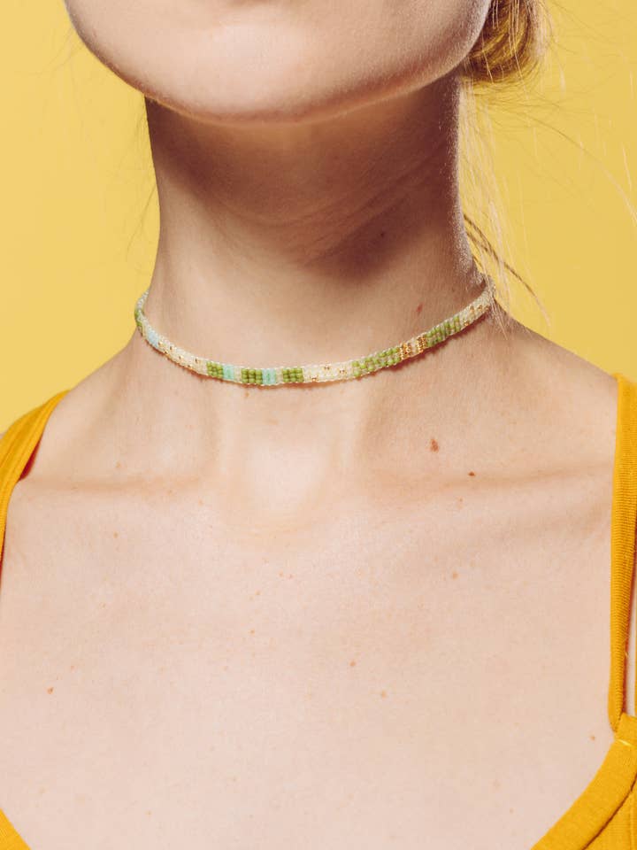 Honey Dew Choker for wholesale by Weave Gold